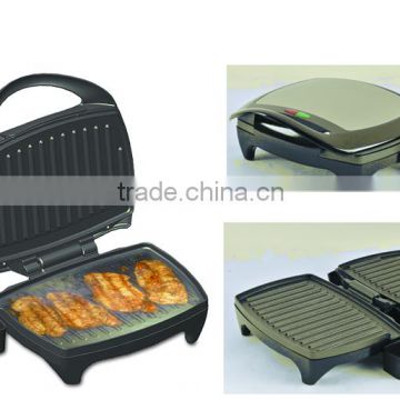 180 degree flat open multifunction electric grill pan electric grill flat pan electric grill toaster with Grease Tray