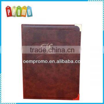 A4 Captain's Book Reinforced Menu Cover, leather menu book, Restaurant Menu