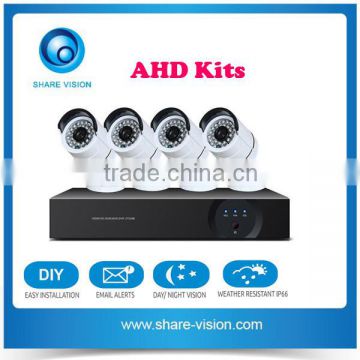 4-channel P2P AHD DVR Kit, 720P 4ch AHD Kit, AHD Camera System