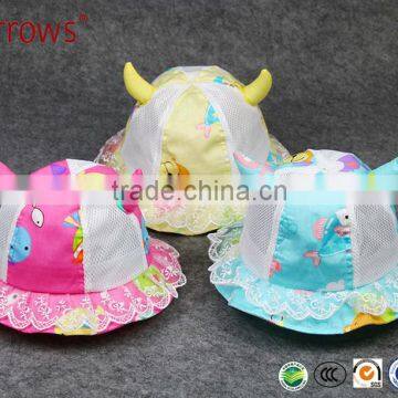 Perfect Beautiful Little Girls Sun Hats Horn Hat