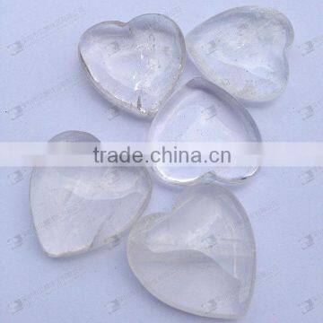 gemstone heart shaped beads-Natural crystal heart shaped beads for pendants&charms(20mm/25mm)