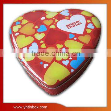 heart shaped chocolate metal box