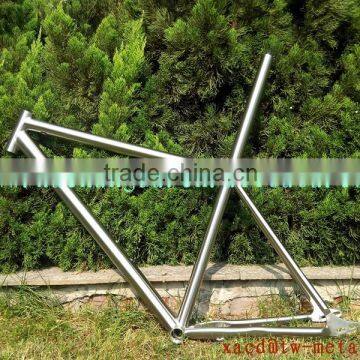 xacd made titanium MTB bike frame with handing brush finished