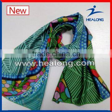 Green sublimation lady scarf magic scarf 100% polyester