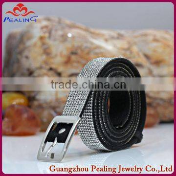 custom size makeing shining rhinestone leather women's fashion belt