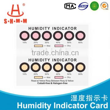 cobalt-free humidity indicator sheet for test card