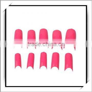 500pcs Acrylic French False Nail Half Tips Rose Pink