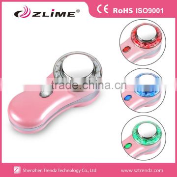 beauty spa equipment Electronic Vibration Red/Blue/Green Light Therapy facial massager