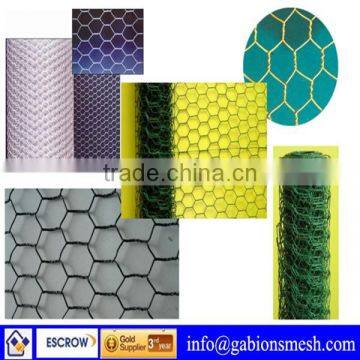 Hexagonal pvc coated mesh/pvc hexagonal wire netting materials/pvc coated fish cage hexagonal wire mesh