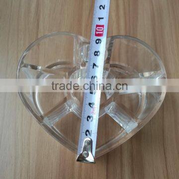 Wholesale Innovative Household Heart Shape Clear Cosmetic Acrylic Makeup Organizer With 8 Grids