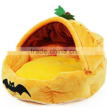 Yellow Pumpkin Pet Halloween Beds/house/room