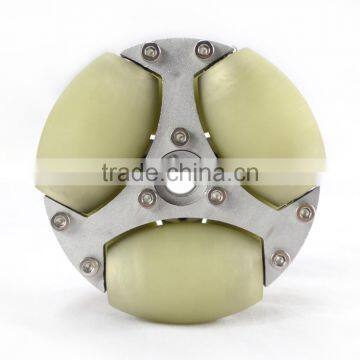 100mm Aluminum assemble robot Omni wheel with PU Roller 14182