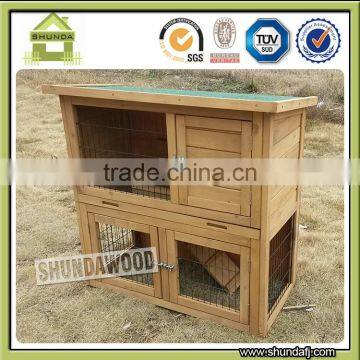 Cheap Wooden Double decker 2 story Rabbit Hutches