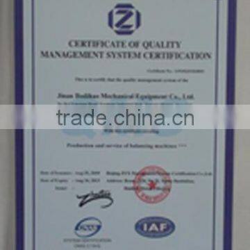 Certificate of Quality Management System Certifica