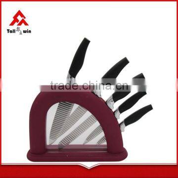 Good Quality Kitchenware Knife Set With Hollow Handle in Acrylic Block photo-6