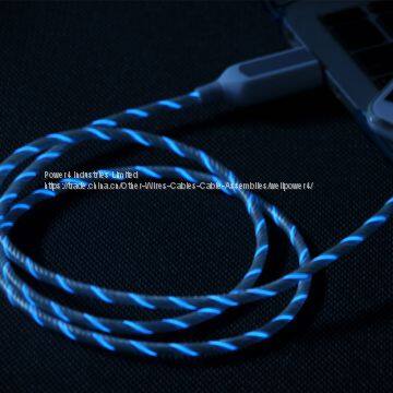 EL Visible Light Micro USB Flowing Round Cable LR001