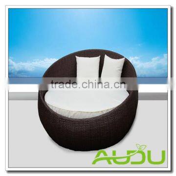 Audu Contemporary Daybed - Black Rattan Outdoor Daybed With Cushions photo-5