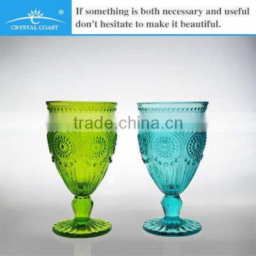 wholesale machine made colors bohemia crystal czech republic diamond shape wine glass; fancy decorative champagne flutes glass