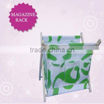 Hot Selling Wooden Magazine Race Display Basket Timber, Paulownia Wood Magazine Rack