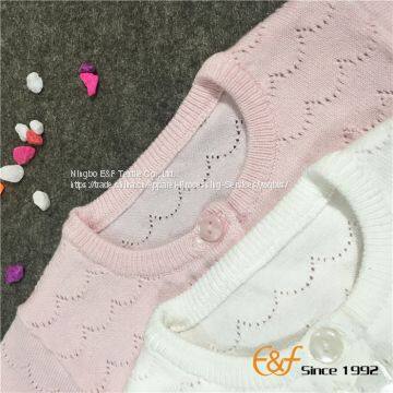 Pointelle Weave Hemline Sweater for Girls photo-3