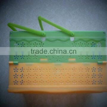 High Quality Cheap Price Food Grade Plastic Shopping Basket/plastic Organizer Baskets/colorful Plastic Basket photo-3