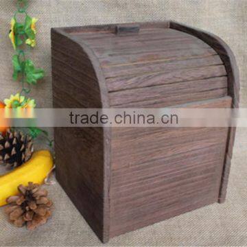 Factory price vintage solid wooden remote storage box with sliding cover