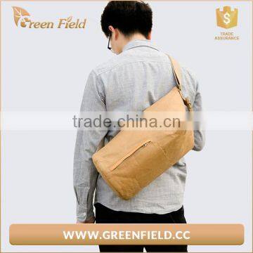 Fashion Washable Karft Paper Bag Single Cross Body Shoulder Bag For Men photo-2