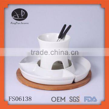 ceramic cheese fondue set,porcelain chocolate fondue,ceramic fondue set