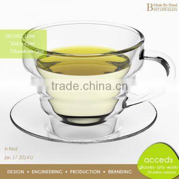 Heat Resistant Borosilicate Milk Glass Cup With Handle photo-2