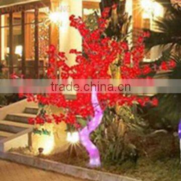 Home garden decorative 150cm Height outdoor artificial red flashing LED solar lighted up trees EDS06 1415