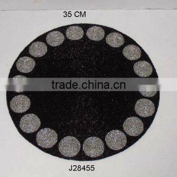 Glass Beaded Table Mat With Patterns Other Colours Also Available