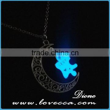 Fancy Glow Necklace Long Chain Alloy Vintage Jewelry Necklace Luminous photo-2