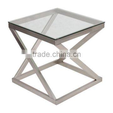 Hot Sales Stainless Steel 201#table Frame Metal Glass Coffee Table High Qualtiy photo-2