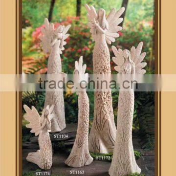 Angel With Dove Sculpture Angle Statue Garden Decoration photo-4