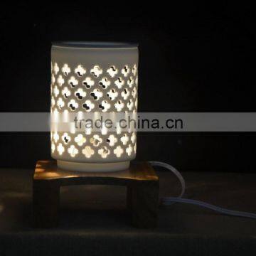 Ceramic Cylinder Electric Oil Burner Lamp With Aromatherapy Function photo-3
