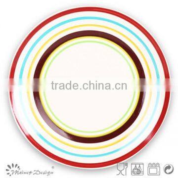 Hand Painted Circle Dinner Plate photo-3
