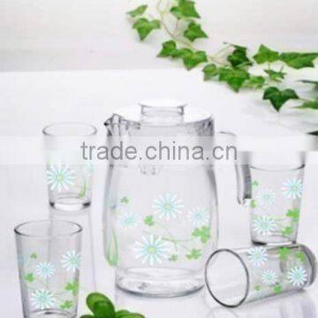 Glassware Pitcher and Glass cup Set