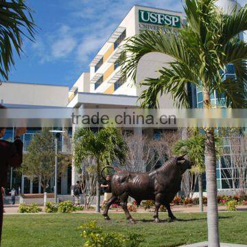 outdoor garden decoration handicraft bronze life size bull statue for sale