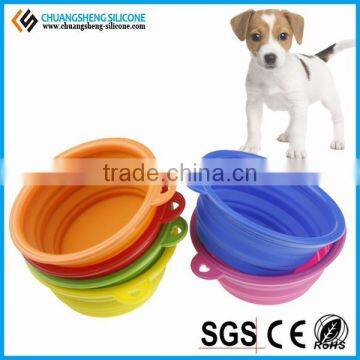 2010 hot selling silicone folding suction cup bowl for all kinds of pets