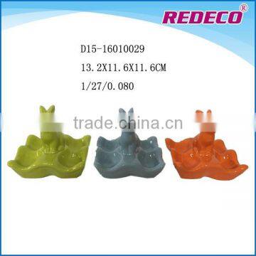 Hot Sale Glazed Ceramic egg holder for Easter decoration