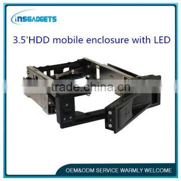 3.5' SATA/SAS HDD mobile rack hard disk enclosure with LED