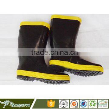 Mining Industrial Fire Firefighter Safty Leather Rubber Boots Shoes photo-3