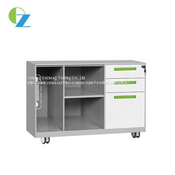 Steel Mobile Caddy, Storage office mobile cabinet, small pedestal filing cabinet, 3 section slide way, fold key