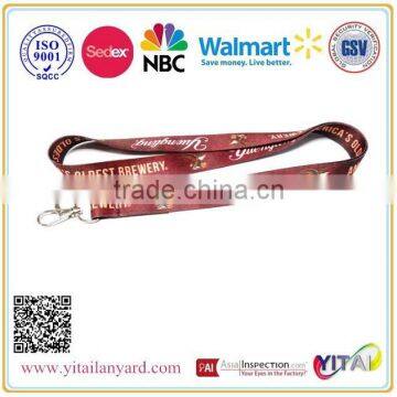 dye sublimation lanyard DIY logo from sedex/NBCUniversity/Walmart approval factory