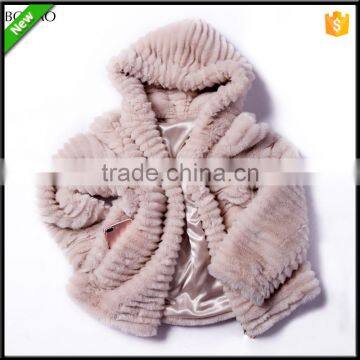 Imitative Fur Hooded Women Coat Short Jacket Winter With Hat