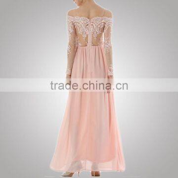 Latest Design Fashionable Preppy Style Evening Dress Long Sleeve Women For Youth photo-4