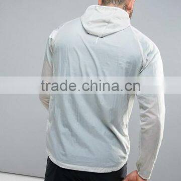 2017 Xinlan High Quality New Design Durable Polyester Nylon White Reflective Strips Waterproof Running Men Jacket photo-2