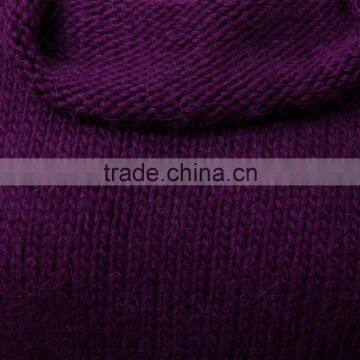 Loose High Neck Blend Alpaca Sweater for Women, Women Half Sleeve Sweater photo-4