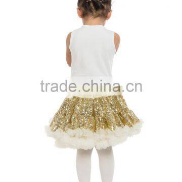 Cute Design Baby Girl Sequin Pettiskirt Set for Kids photo-2