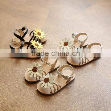 new designs PU materials to make baby girls sandals